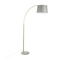 thumbnail image 1 of LumiSource White Marble, Antique Brass, Grey Linen March Floor Lamp, 1 of 7