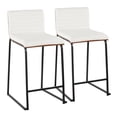 thumbnail image 1 of LumiSource White Mason Mara 26" Fixed-Height Counter Stool - Set of 2, 1 of 10