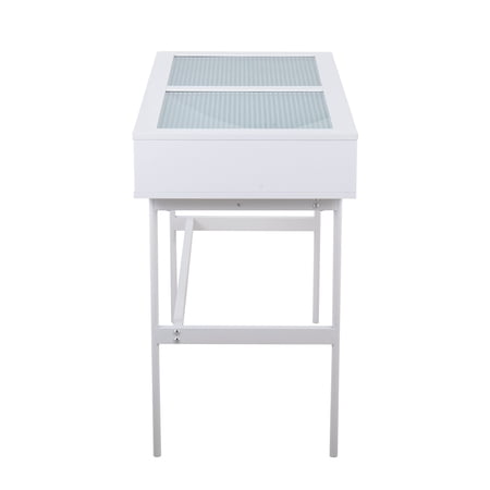 Lumisource Emery Contemporary Console Table With White Steel Finish TBC-EMRY WW