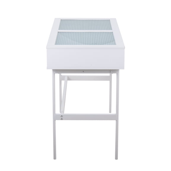 Lumisource Emery Contemporary Console Table With White Steel Finish TBC-EMRY WW