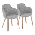 thumbnail image 1 of LumiSource Whitewashed Wood, Dark Grey Noise Fabric Boyne Chair - Set of 2, 1 of 6