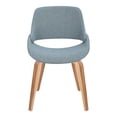thumbnail image 1 of Carson Carrington  Svellingen Dining Chair with Bent Wood Legs (Set of 2) Blue Fabric/Zebra Wood, 1 of 5