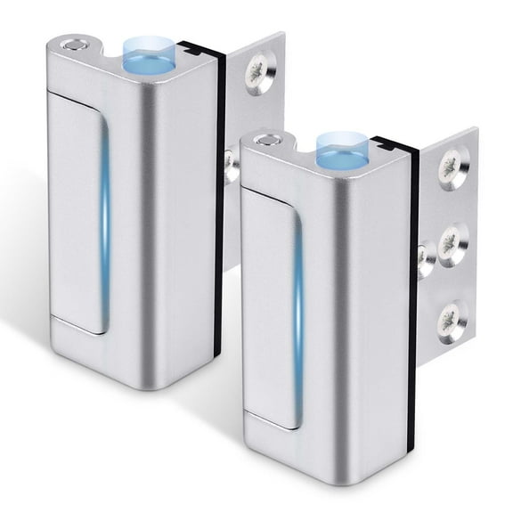 Lumiadot 2Pack Home Security Door Reinforcement Lock Childproof, Add High Security to Home Prevent Unauthorized Entry, Aluminum Construction Finish, Silver