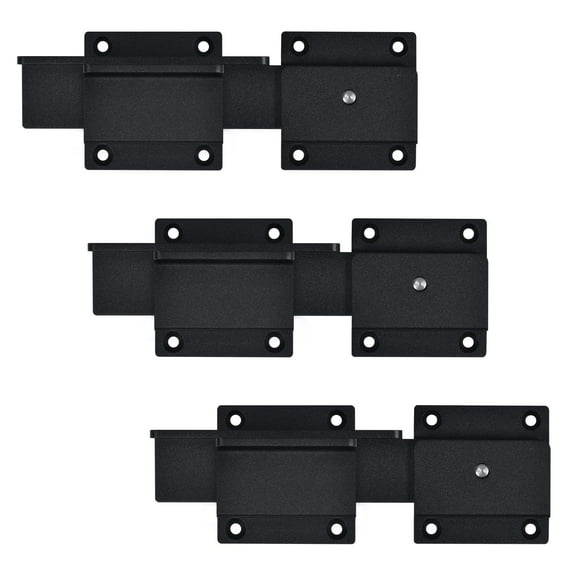 Lumiadot 7.0" Flip Gate Latch Lock with Padlock Hole, 3.5mm Heavy Duty Aluminum Alloy Adjustable Door Latch, 3PACK