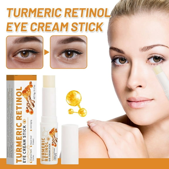 Lumibalm for Under Eye Bags, Turmeric Eye Cream Stick, Turmeric Retinol Eye Cream Stick, Retinol Eye Cream Stick for Dark Circles, Wrinkles, Anti-Aging and Puffiness