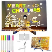 Lumiboard Led Drawing Board, Creative LED Acrylic Magic Board Lights Up, Light up Dry Erase Board with Adjustable Stand and 7 Colors Pen, for Room/Store/Office/Festival/Gift (5.9 * 5.9in)