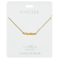 Lumiela Personalized Nameplate Necklace in Gold Tone