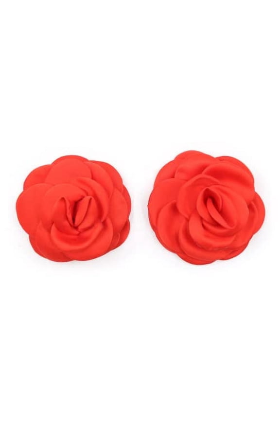 Red Rose Shaped Nipple Pasties, Nipple Cover' (red rose)