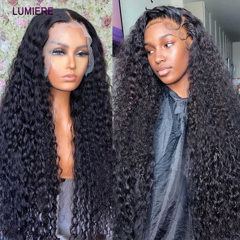 20” 100% HUMAN BRAZILIAN WATER WAVE LACE FRONT WIG THIN LACE】HD Invisible Lace Wig Water Wave Human Hair 13x6  main image 3