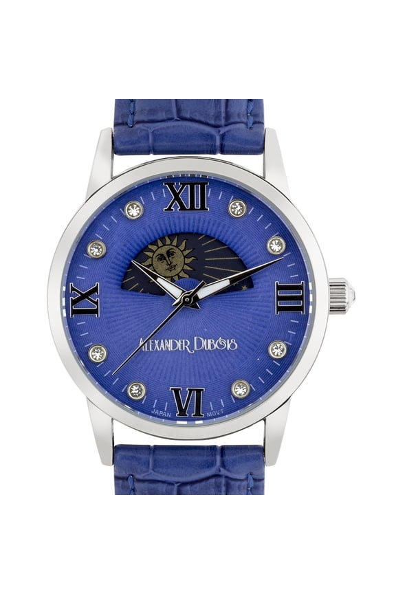 Lumieres Ladies Watch Sun & Moon Dial 37mm Stainless Steel Case