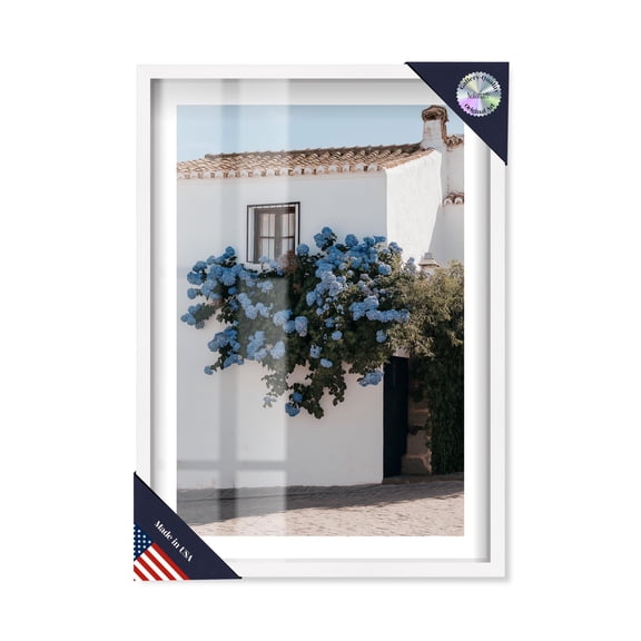 Lumiflora Shadowbox Print Travel Art Prints by Notoriart, White Frame, 17 x 25