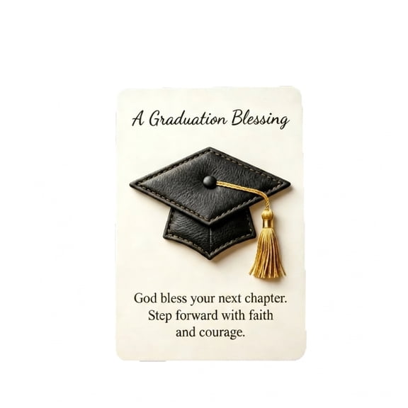 Lumifun 2026 Graduation Cap Pocket Hug Card 3.5 inches, Inspirational Keepsake Blessing Card with Motivational Message, Wallet-Sized Graduation Gift for High School, College Graduates & Friends