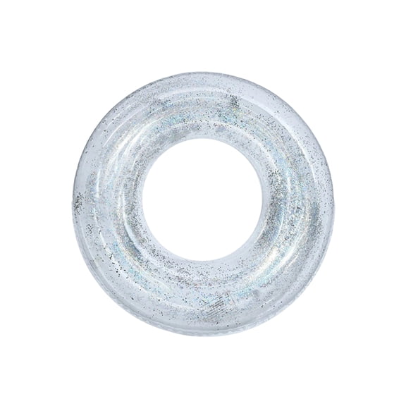 Lumifun Inflatable Pool Float Tube 29.5 inches, Glitter Sparkly Sequined Swim Ring, UV Resistant Inflatable Tube for Beach Lake Summer Swimming Pool Party