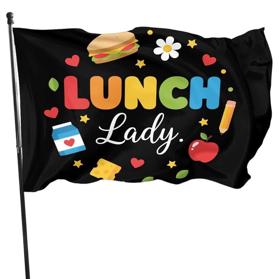 Lumifun Lunch Hero Squad Appreciation Flag 59 × 35.4 inch, School Cafeteria Worker Banner, Vibrant Thank You Decor for School, Lunch Staff Appreciation