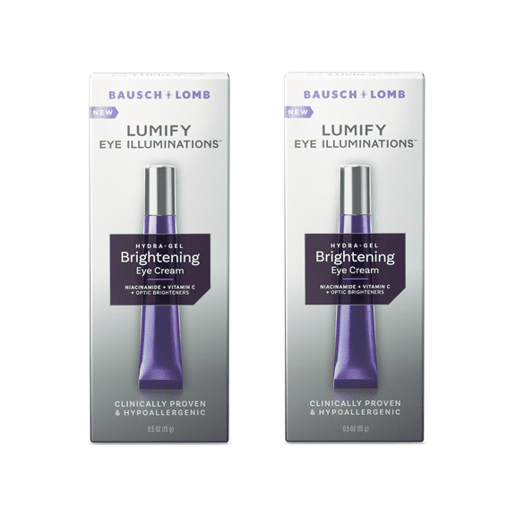 LUMIFY Eye Illuminations Hydra-Gel Brightening Eye Cream, Smoother Looking Skin with Subtle Glow, Contains Vitamin C, Caffeine, Niacinamide & Hyaluronic Acid, Clinically Proven & Hypoallergenic, 15