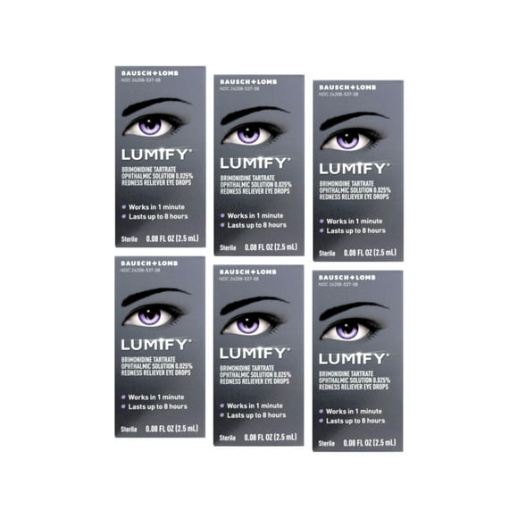 Lumify Redness Reliever Eye Drops 0.08 oz (Pack of 6)
