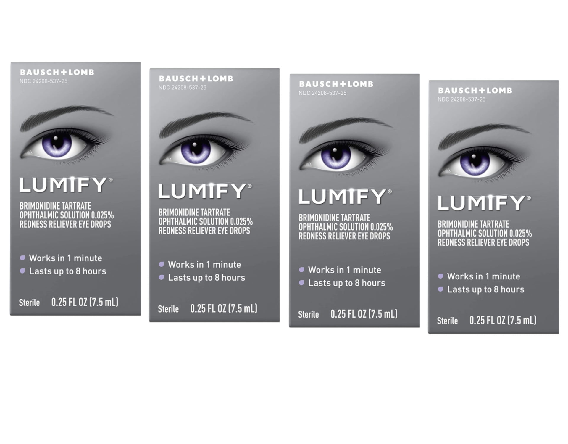 Lumify Redness Reliever Eye Drops 0.25 oz 4 Pack