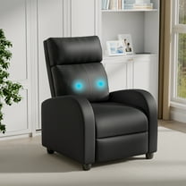 Lumihaven Massage Recliner Chair with Remote Control Single Sofa with PU Leather Space-Saving Design for Living Room & Bedroom
