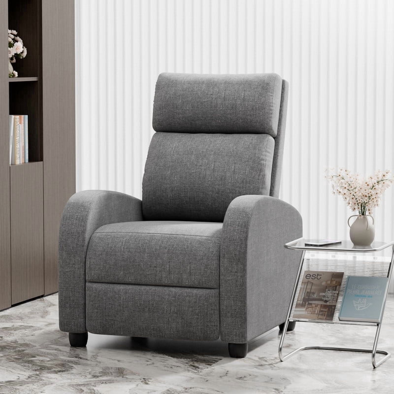 Vineego Recliner Chair - Adjustable Backrest, Ergonomic Support & Compact Design for Living Room