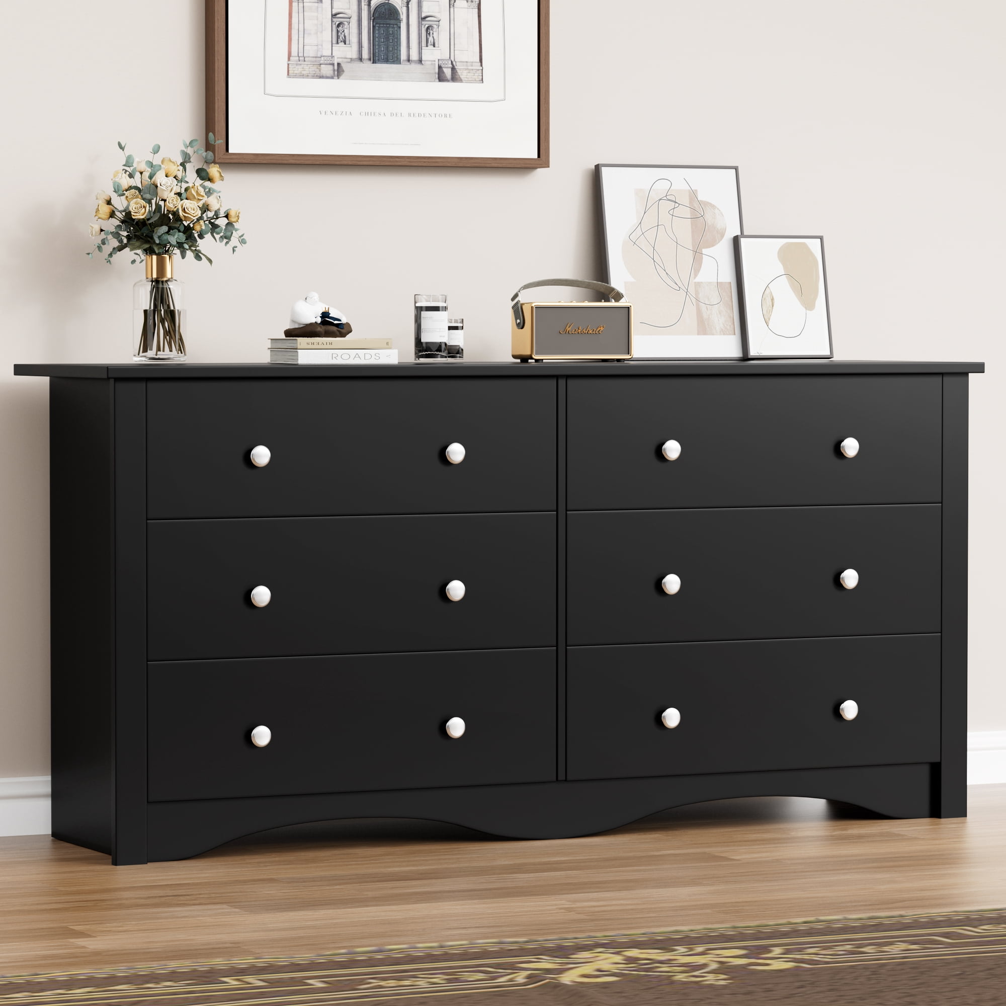modern master bedroom dresser Amazon.com: Aitjunz Modern 8 Drawers Dresser for Bedroom, 55" Wide Dressers & Chest of Drawers w/Curved Profile Design, Wood Mid Century Storage Dressers Organizer for Bedroom, Living Room, Natural Oak : Home