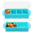thumbnail image 1 of Lumikrypt 2Pcs Silicone Freezer Tray with Lids, 1-Cup & 2-Cup Large Food Freezer Containers, Freezer Ice Cube,Ideal for Freezing Soups, Sauces, and Microwave-Safe Single-Serving Meals, 1 of 7