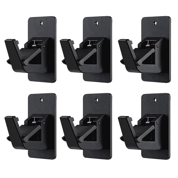 Lumikrypt 6Pcs Adhesive No Drill Curtain Rod Brackets - Heavy Duty 30Lbs Curtain Rod Holders, Universal Damage-Free,Nail-Free Window Rod Hooks for Bathroom Bedroom Kitchen