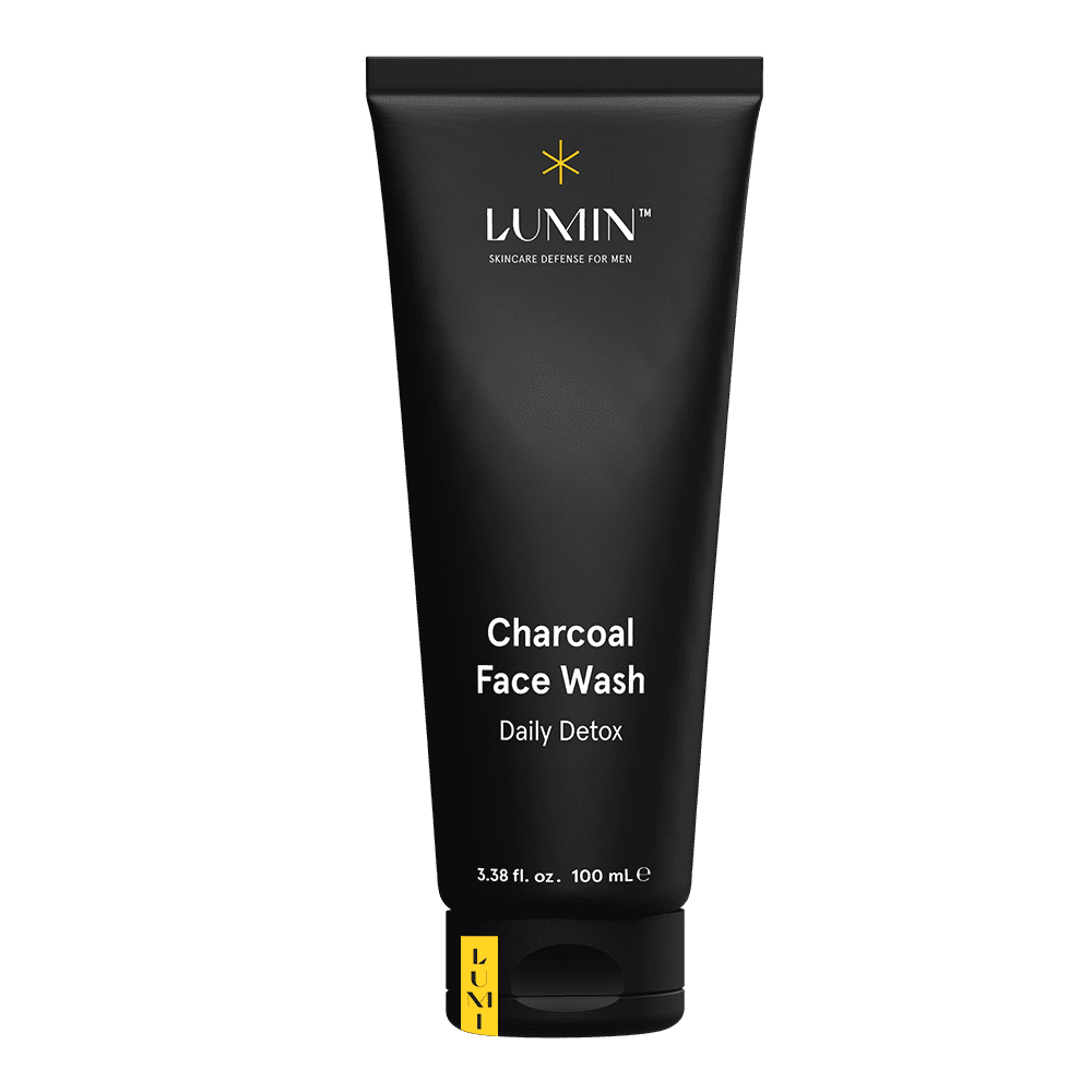 Lumin Men's Skincare Charcoal Face Wash, Deep Cleaning Facial Cleanser,  3.38 oz 