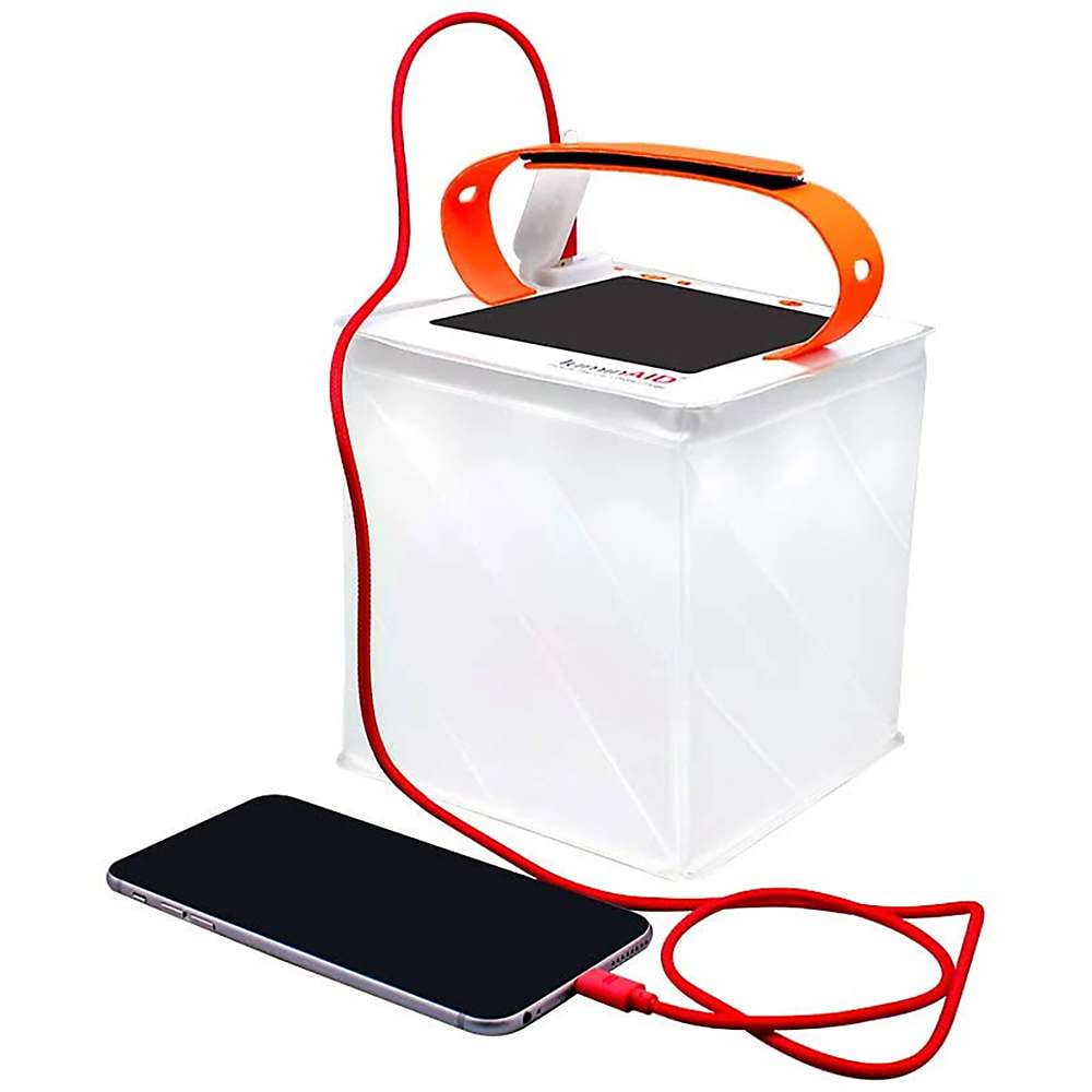 LuminAID White and Orange Solar Inflatable Lantern