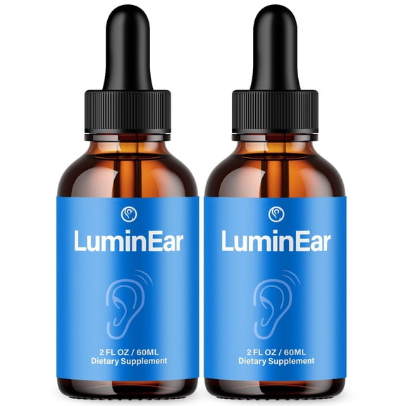 LuminEar Ear Health Support Drops Natural Formula Healthy Hearing Supplement Lumin Ear 60 Servings