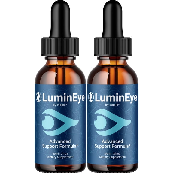 LuminEye Drops Eye Support Supplement LuminEye Liquid Vitamins Healthy Vision Support, 2 Pack, 2 Month Supply