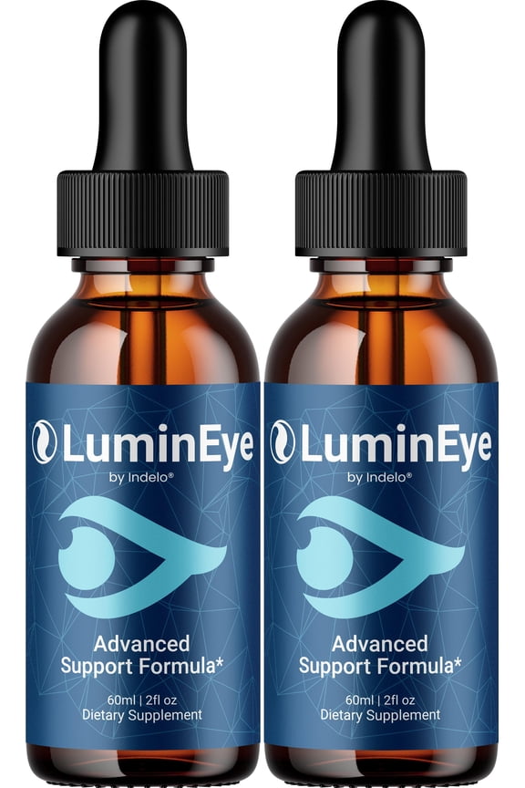 LuminEye Drops Eye Support Supplement LuminEye Liquid Vitamins Healthy Vision Support, 2 Pack, 2 Month Supply