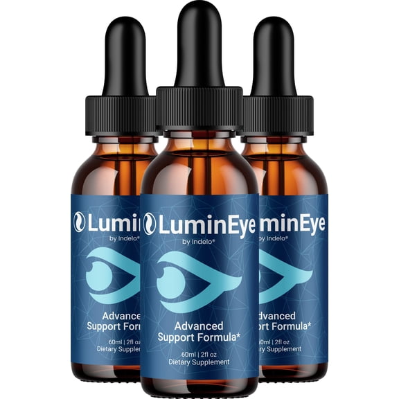 LuminEye Drops Eye Support Supplement  LuminEye Liquid Vitamins Healthy Vision Support, 3 Pack, 3 Month Supply