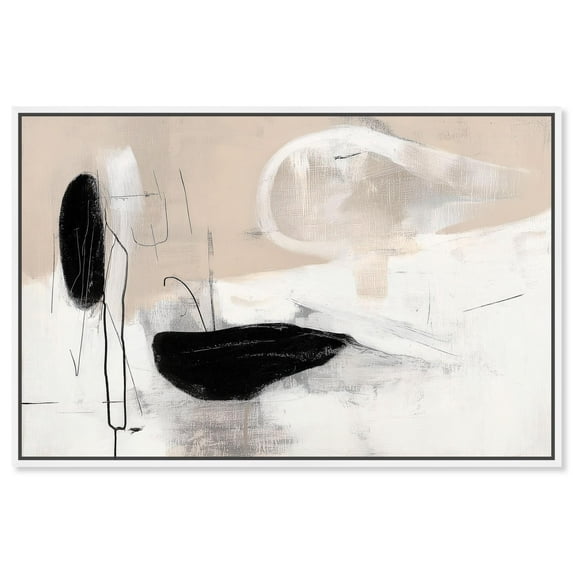 Lumina Neutralis I Canvas Print Minimalist Art by Art Remedy, White Frame, 45 x 30