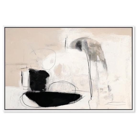 Lumina Neutralis II Canvas Print Minimalist Art by Art Remedy, White Frame, 45 x 30