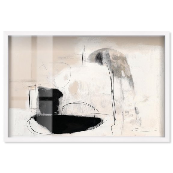 Lumina Neutralis II Shadowbox Print Minimalist Art by Art Remedy, White Frame, 24 x 16