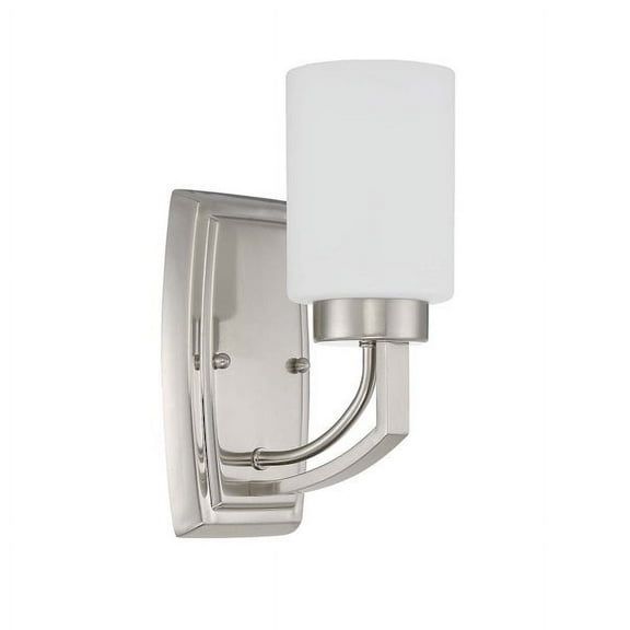 Luminance 1 Incandescent Light Vanity Fixture with Bright Satin Nickel Finish
