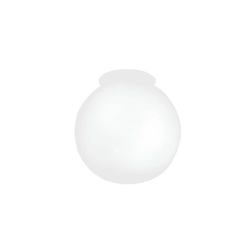 Luminance 6" Globe Glass Lip Light Shade White G1360