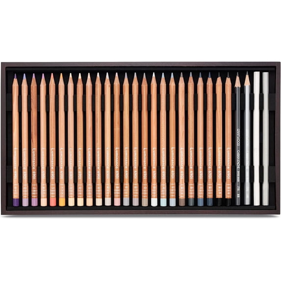 Luminance 6901 Clr Pencil Set Of 76 Wood Box