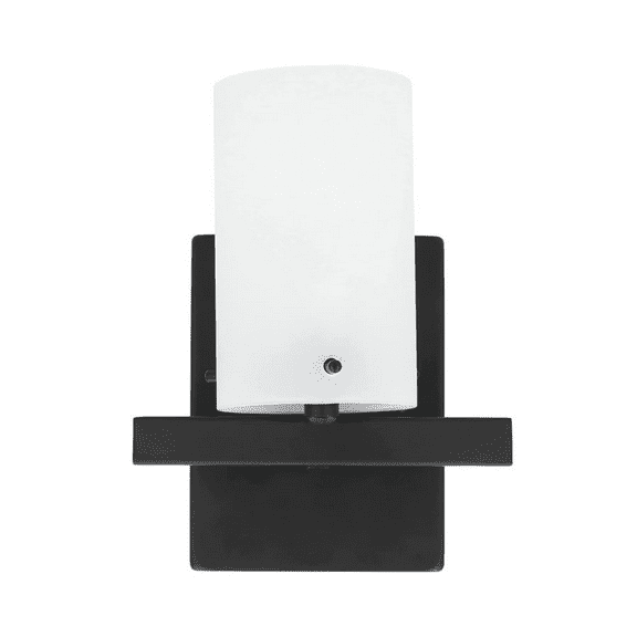 Luminance Boca Boca Vanity Light Wall Sconce | Modern Black Bathroom Decor Fixture for Over Sink and Above Mirror 1-Light F2531-31