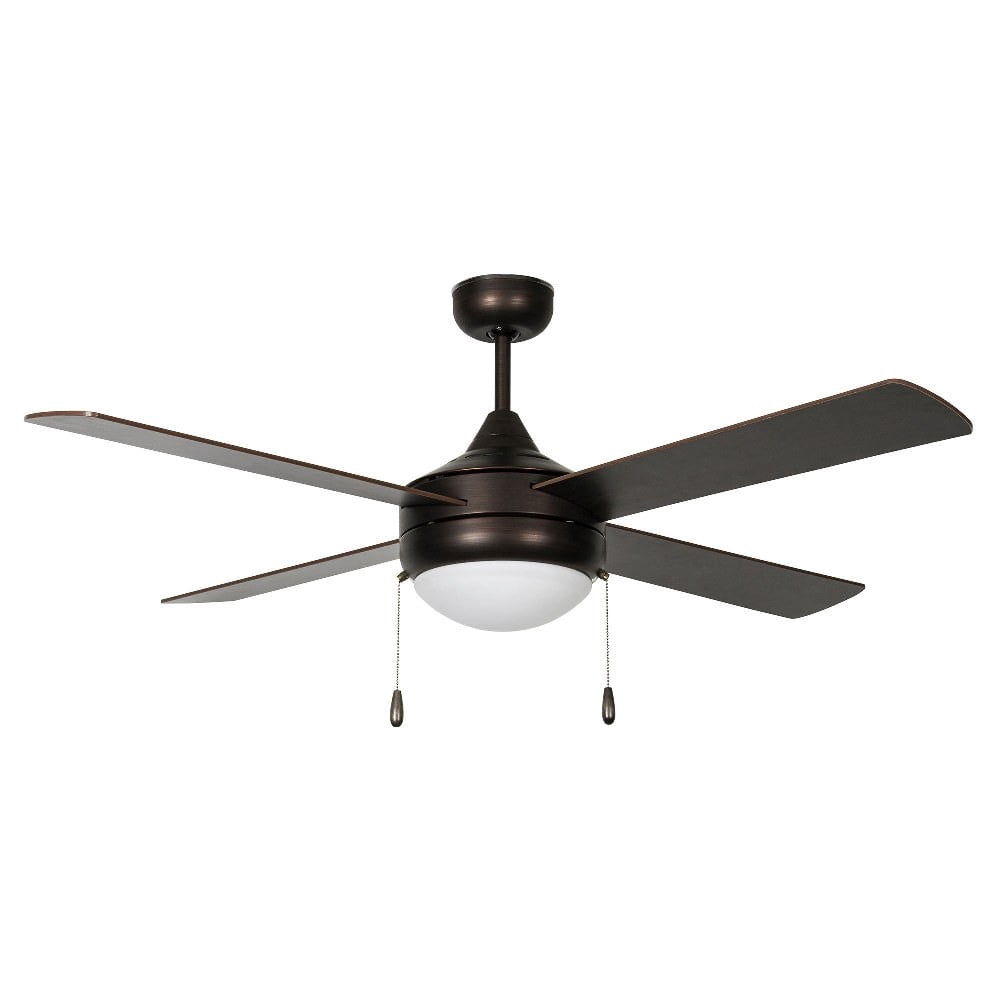 52CNT4ORB-ES-LED-Concord Fans-Centurion - 52 Inch 4 Blade Ceiling Fan with Light Kit   Oil Rubbed Bronze Finish with Oil Rubbed Bronze Blade Finish