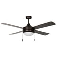 thumbnail image 1 of 52CNT4ORB-ES-LED-Concord Fans-Centurion - 52 Inch 4 Blade Ceiling Fan with Light Kit   Oil Rubbed Bronze Finish with Oil Rubbed Bronze Blade Finish, 1 of 7