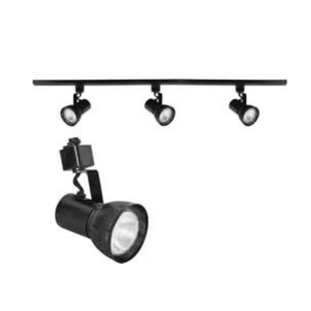 Luminance F293131 4 Foot Track Light Kit With 3 Mesh Heads Black