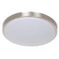 thumbnail image 1 of F7284-80-3K-Sunset Lighting-14 Inch 24W LED Flush Mount   Bright Satin Nickel Finish with White Glass, 1 of 3