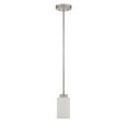 thumbnail image 1 of F18010-80-Sunset Lighting-Dalton - 1 Light Pendant   Bright Satin Nickel Finish with Opal Etched Glass, 1 of 5