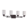 thumbnail image 1 of Luminance Sunset Lighting F3154-64 Ledbury Four Light Vanity, Opal Etched Glass Dimmable with Provincial Bronze Finish, 1 of 1