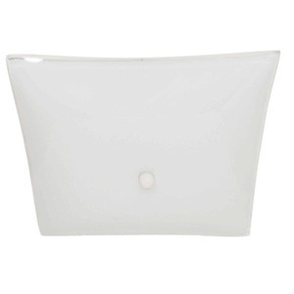 F3962-30-Sunset Lighting-Two Light Square Flush Mount   White Finish with Opal Glass