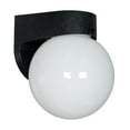 thumbnail image 1 of F4308-31-Sunset Lighting-One Light Globe Outdoor Flush Mount   Black Finish with Opal Glass, 1 of 2