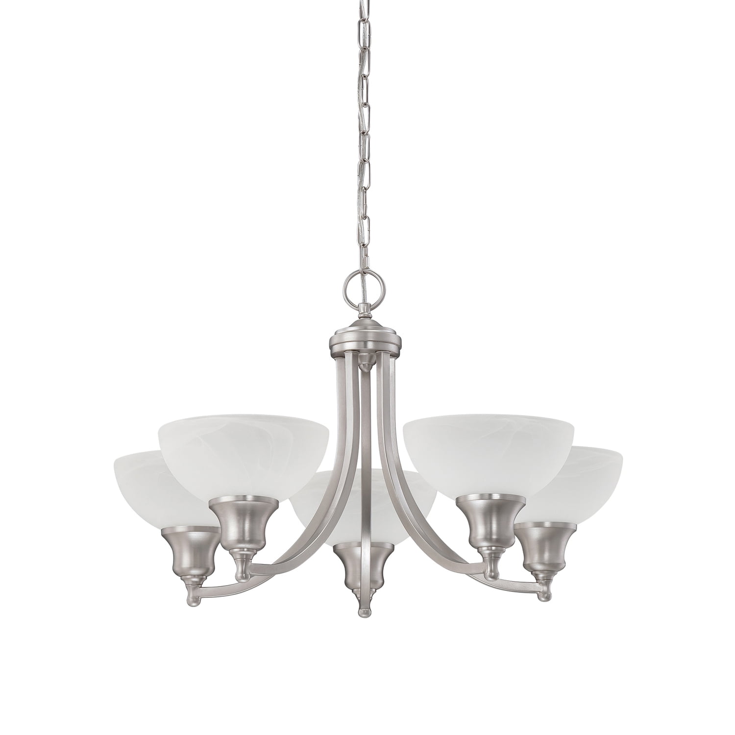 Luminance F5455-53 , 5-Light Chandelier-Satin Nickel - Walmart.com