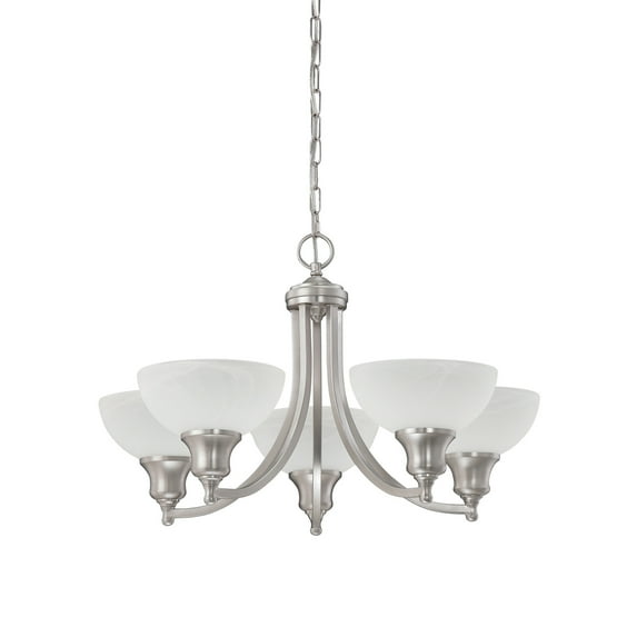 Luminance F5455-53 , 5-Light Chandelier-Satin Nickel