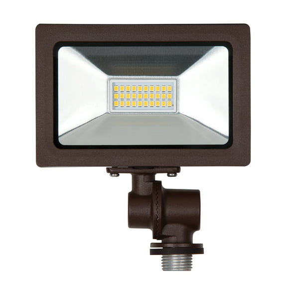 F7501-49-4K-Sunset Lighting-3.56 Inch 10W LED Flood Light   Aztec Bronze Finish with Clear Glass